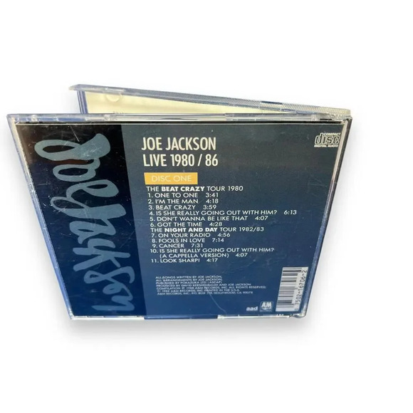 Joe Jackson : Jackson Live 1980/86 CD  (1988) - Picture 3 of 5